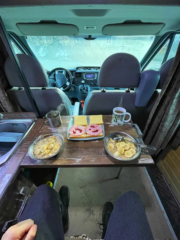 Breakfast In The Campervan CAMPERVAN EXPEDITION 