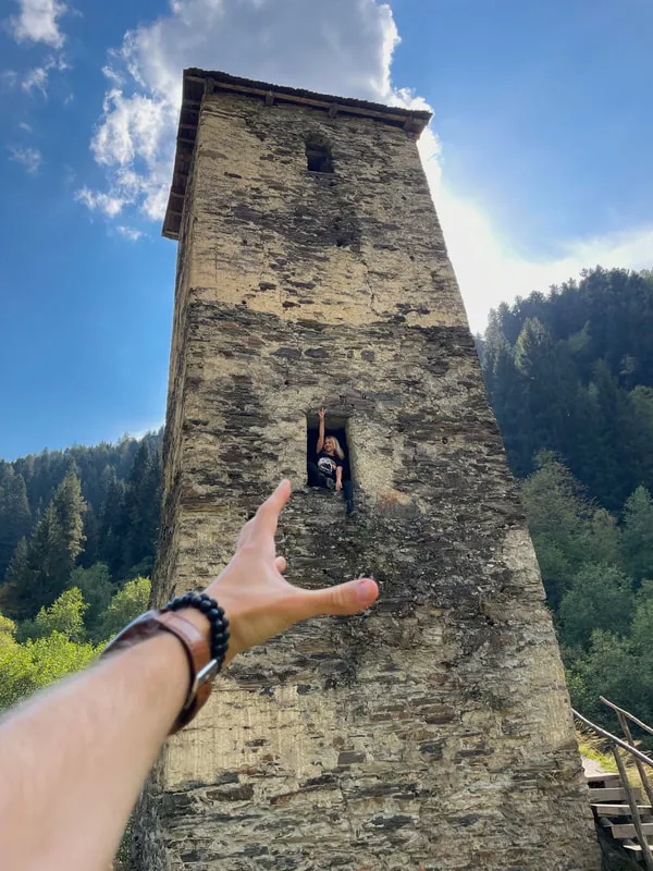 Tower Of Love On The Way To Ushguli Day tour from Mestia to Ushguli