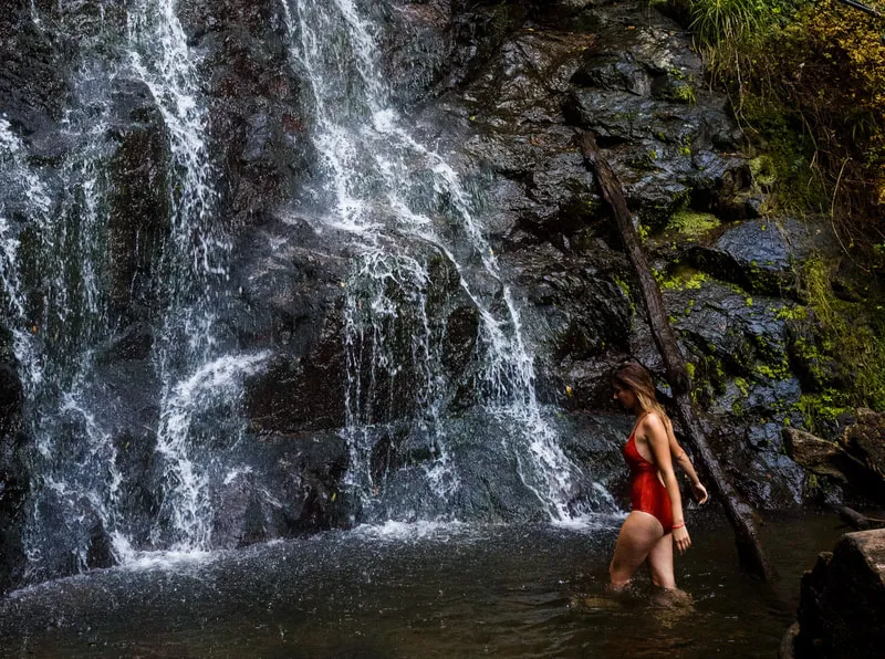 Beautiful Girl At Mirveti Waterfall 1 THE BEST TOUR FROM BATUMI