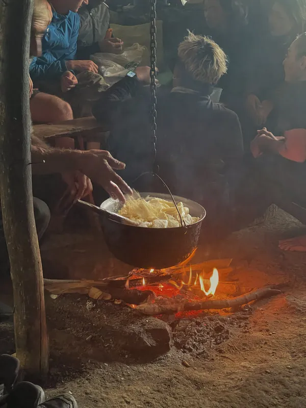 Cooking Elarji At Tobavarchkhili Lakes Tobavarchkhili lakes trek – Guided tour from Kutaisi